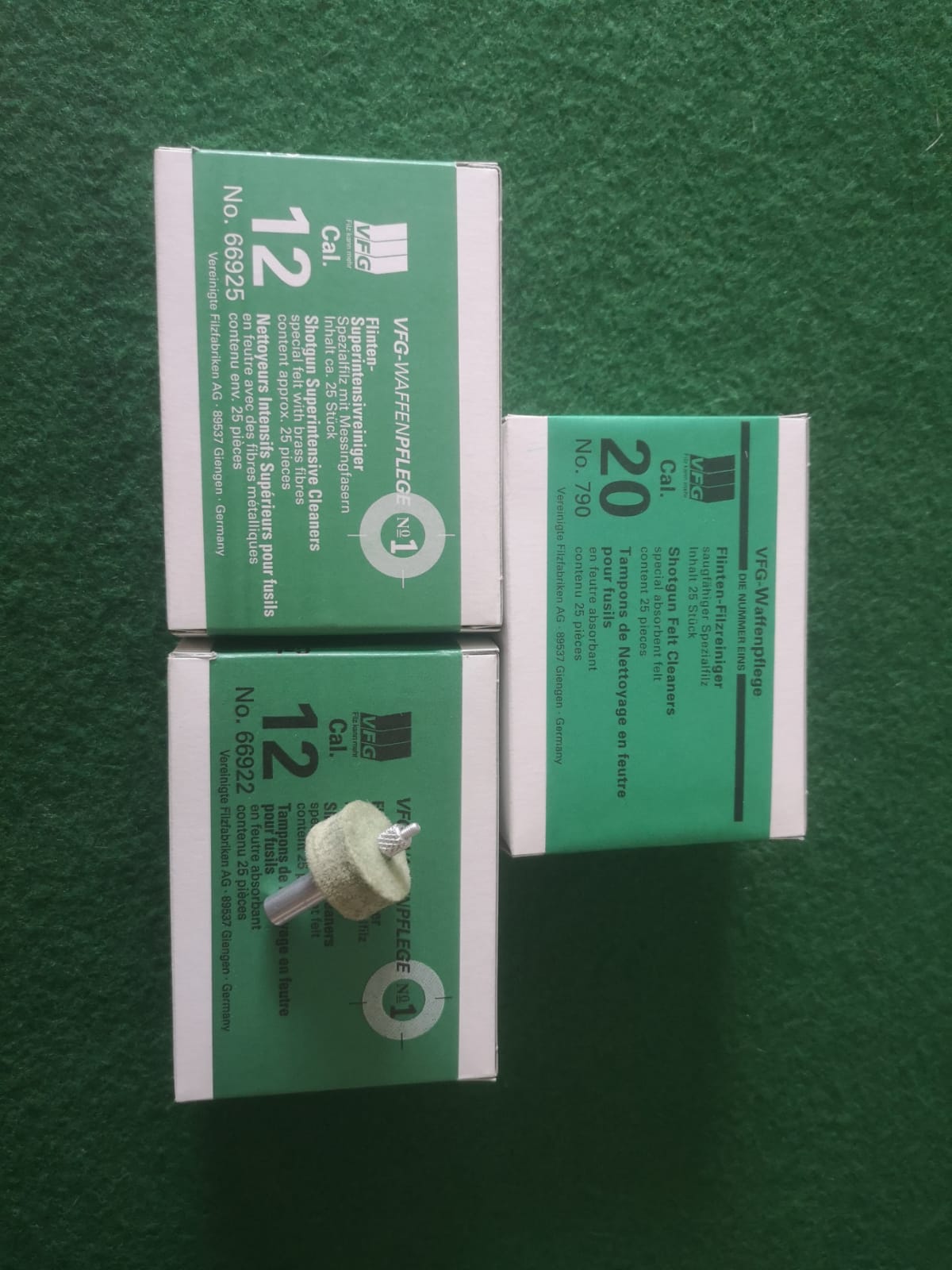 FELTRINI - marca VFG - modello 775 VFG 85716 cal. 12 No. 66925 - calibro 12 - misura Scatola da 25 pz. - PULIZIA E MANUTENZIONE -  5916