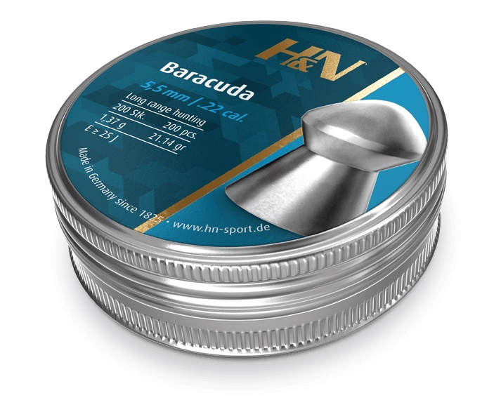 PALLINI cal. 5,5 - marca H & N - modello DIABOLO BARRACUDA 5,50mm  1.37g - 21,14grs - calibro 5,5 (.22