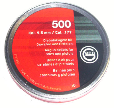 PALLINI cal. 4,5 - marca RWS - modello DIABOLO GECO 0,45g - 7gr - calibro 4,5 (.177) - misura 0,45g - ARIA COMPRESSA  - PALLINI 6345