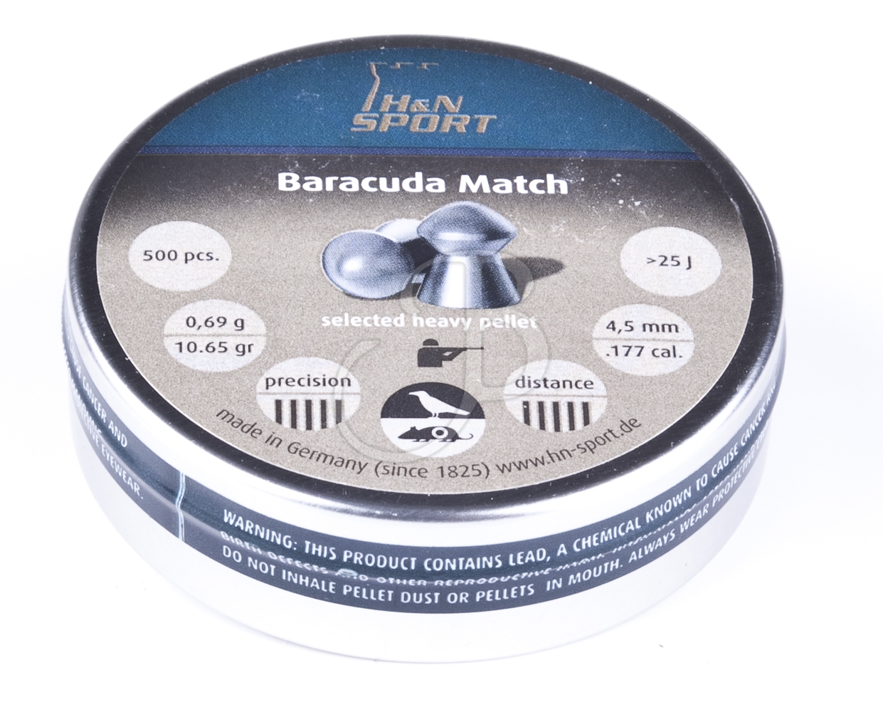 PALLINI cal. 4,5 - marca H & N - modello DIABOLO BARACUDA MATCH 5,51MM 1,37GR - calibro 5,5 (.22