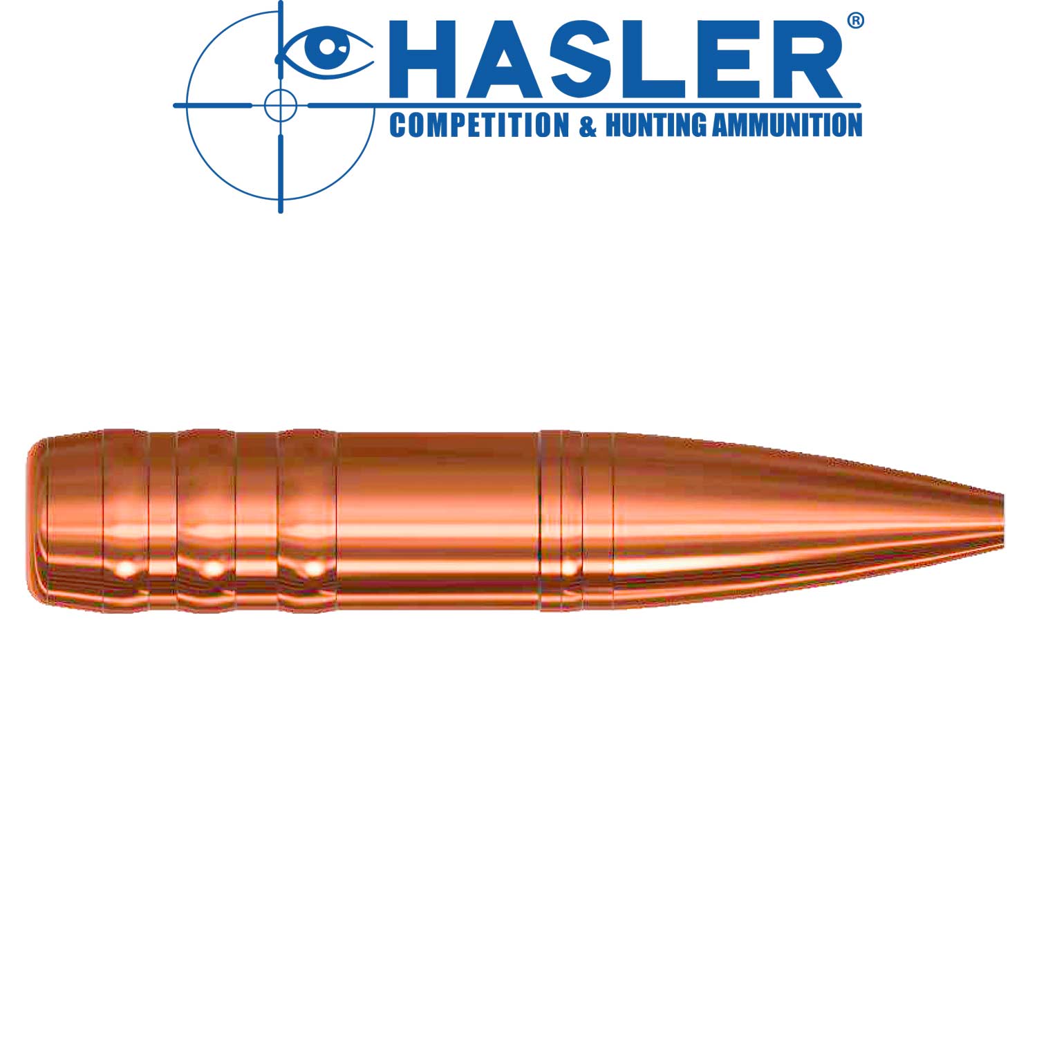 PALLE - marca HASLER - modello Ogiva H Cal. 6,5 (.264) Da 128 Grn Cb 0,445 (50 Pz) - calibro 6,5 (264