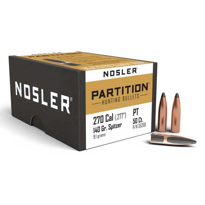 PALLE - marca NOSLER - modello 35200 SP PARTITION - calibro 270 (277