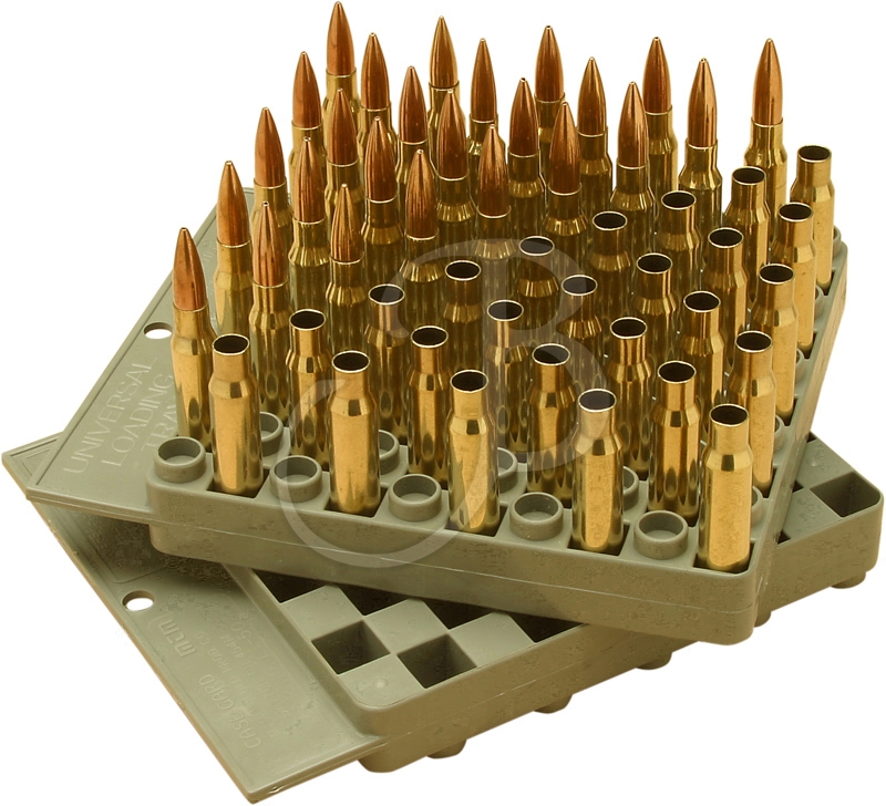 PORTA BOSSOLI - marca MTM - modello LT-50 TAVOLETTA PORTA 25 BOSSOLI - calibro Rifle-Pistol - misura Small-Medium-Large - RICARICA ATTREZZI -  7003