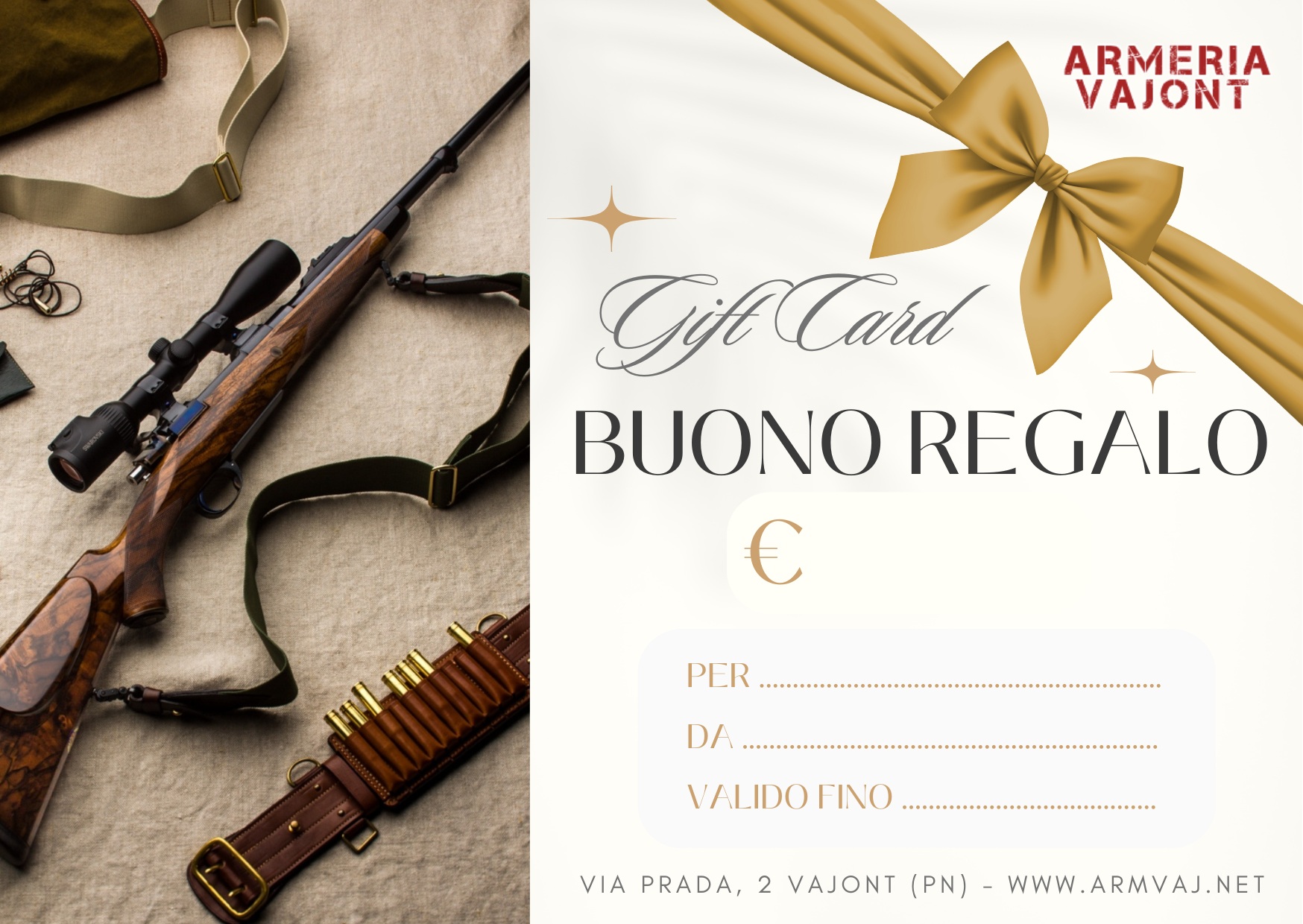 BUONO REGALO - marca ARMVAJ - modello 50? - calibro BUONO REGALO - misura 50? - REGALI - BUONO REGALO 7364