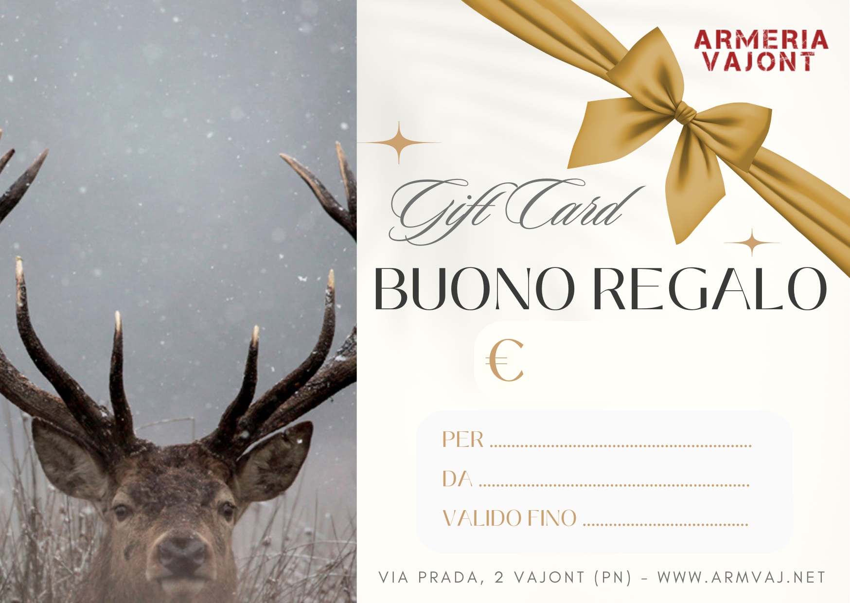 BUONO REGALO - marca ARMVAJ - modello 100? - calibro BUONO REGALO - misura 100? - REGALI - BUONO REGALO 7366
