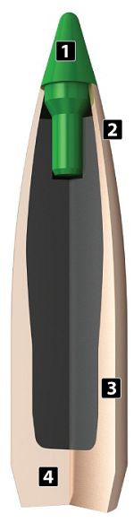 PALLE - marca NOSLER - modello 30165 Sp Ballistic Tip - calibro 308 (308