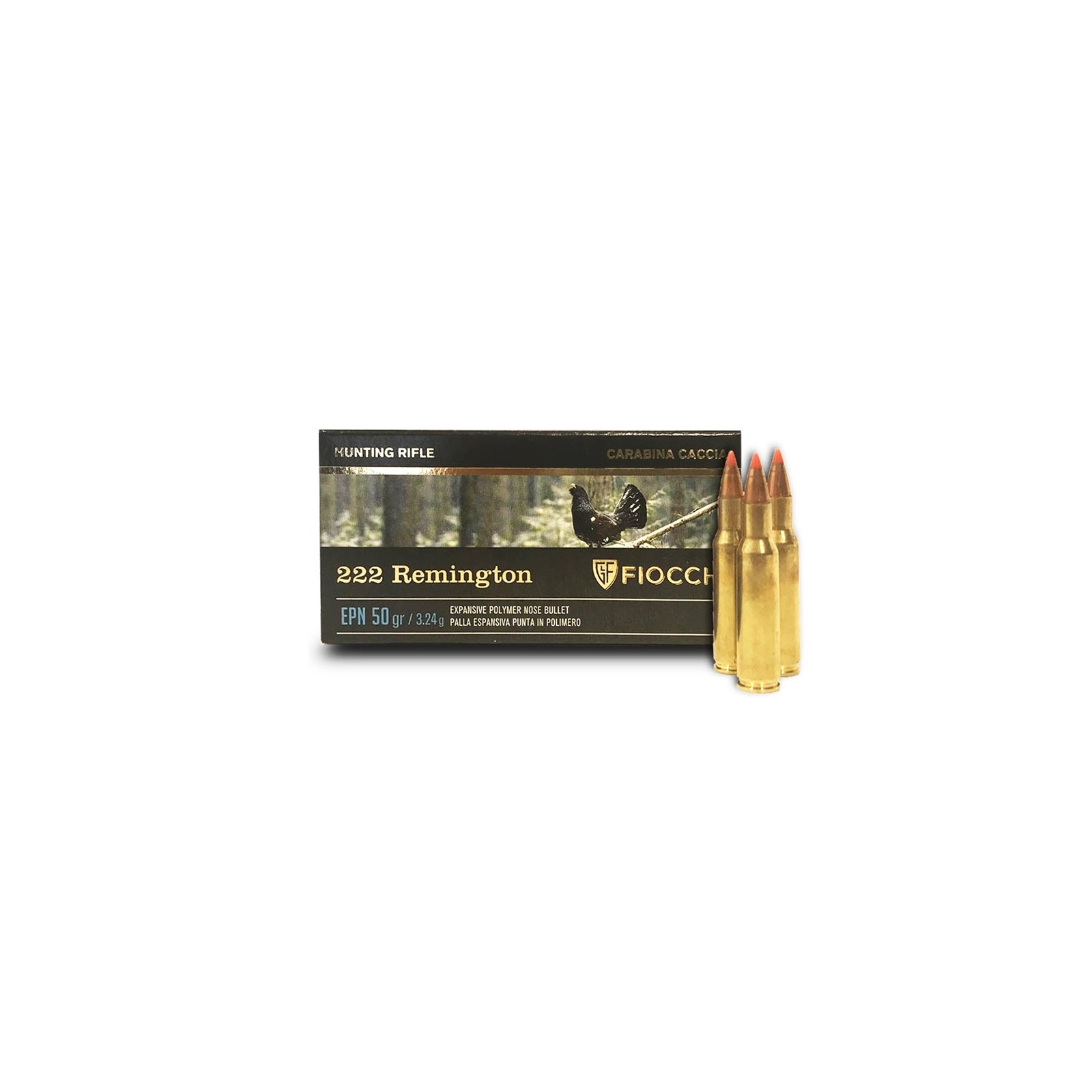 Cartucce - marca FIOCCHI - modello EPN - calibro 222REM - CARTUCCE PER CARABINA - CARTUCCE PER LA CACCIA 3474