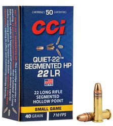 Cartucce - marca CCI - modello Quiet-22 22 LR 40 Grain 216 m/s - calibro 22LR - CARTUCCE PER CARABINA/PISTOLA - CARTUCCE PER IL TIRO 3686
