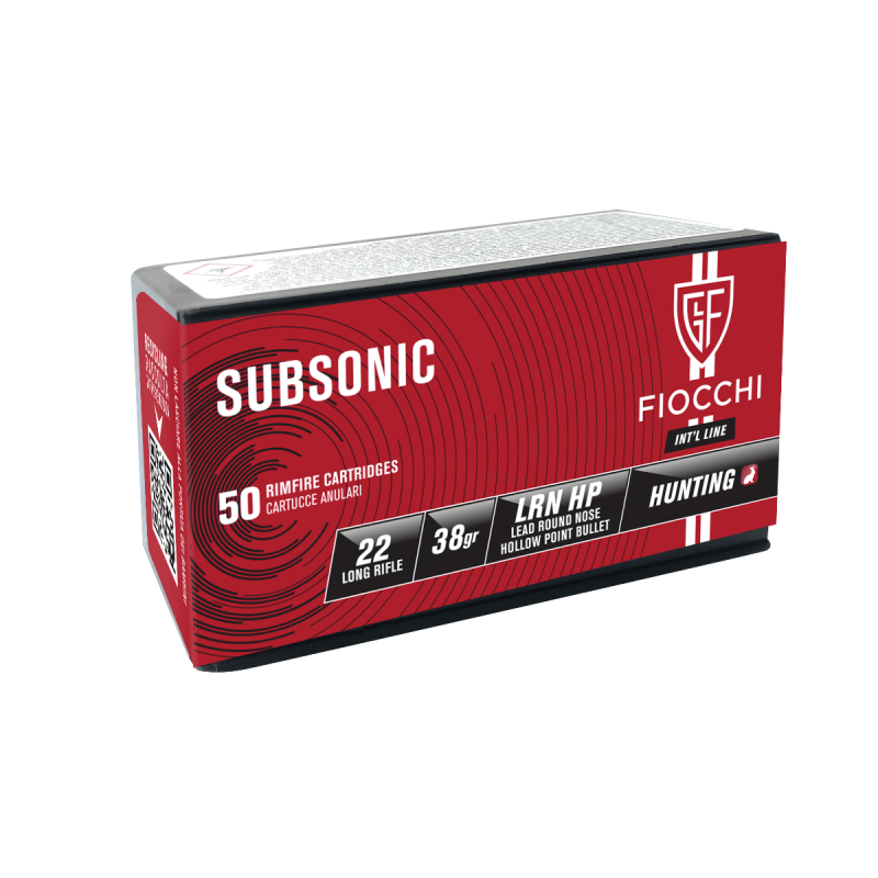 Cartucce - marca FIOCCHI - modello SUBSONIC LRN HP - calibro 22LR - CARTUCCE PER PISTOLA - CARTUCCE PER IL TIRO 3688