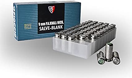 Cartucce - marca FIOCCHI - modello 9mm P.a. A Salve - calibro 9MM A SALVE - CARTUCCE A SALVE - POLVERE PER PISTOLA 3827