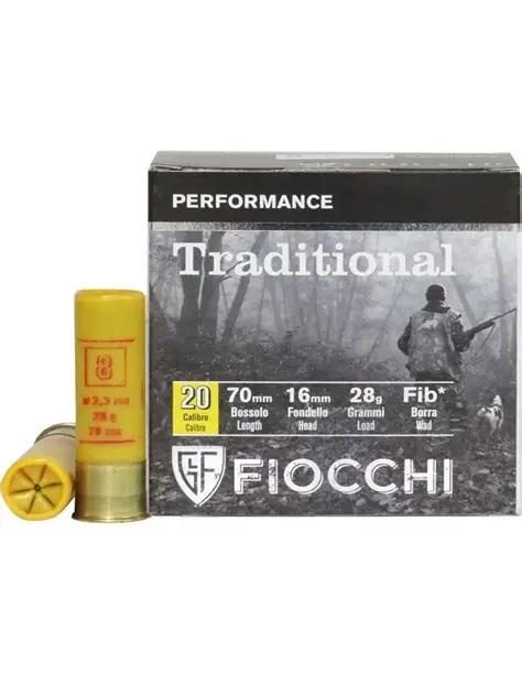 Cartucce - marca FIOCCHI - modello TRADITIONAL  20/70/16 - calibro 20 - CARTUCCE A PALLINI - CARTUCCE PER LA CACCIA 3885