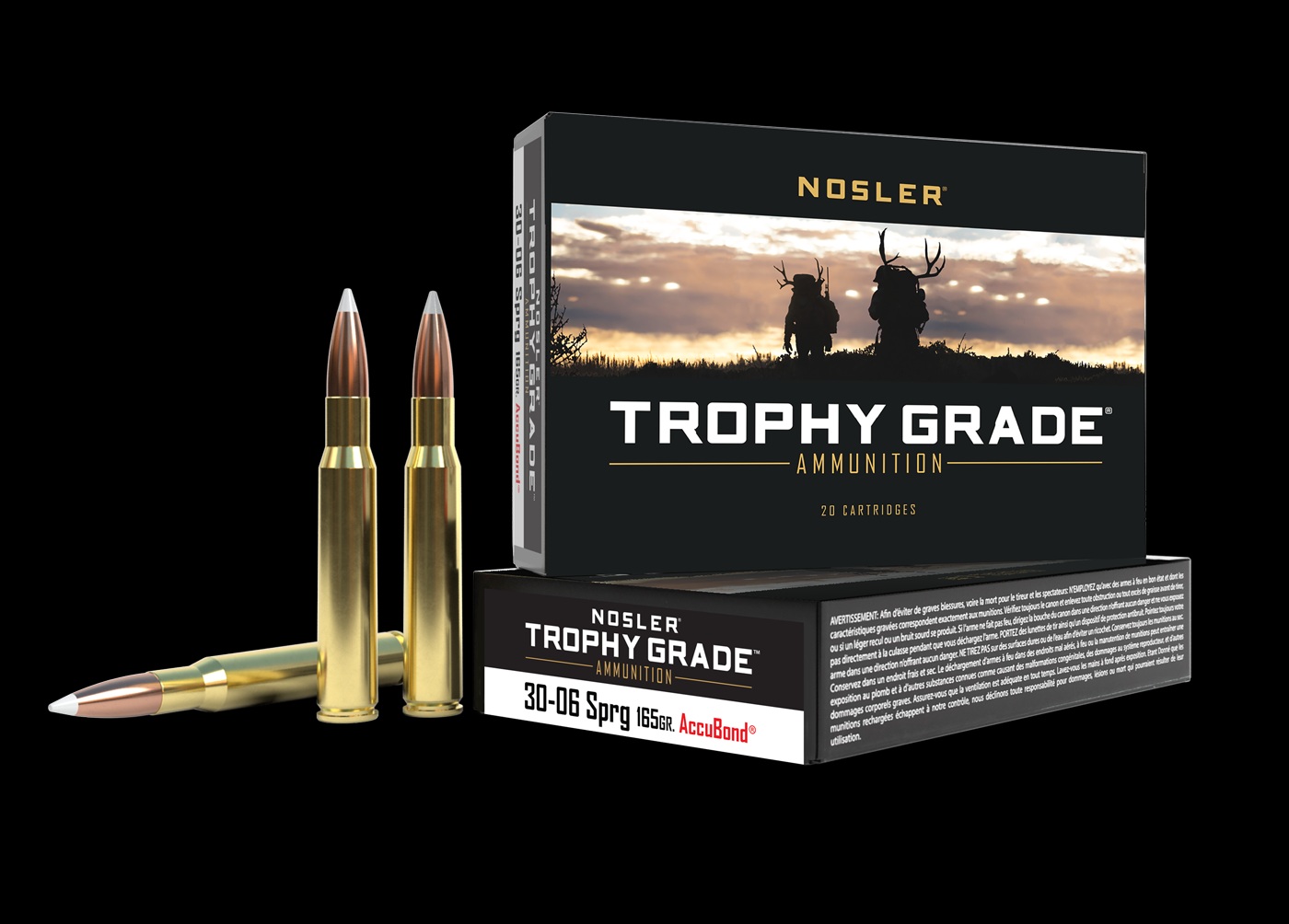 Cartucce - marca NOSLER - modello 60057 NOSLER CUSTOM ACCUBOND 165gr - calibro 30-06 - CARTUCCE PER CARABINA - CARTUCCE PER LA CACCIA 3963