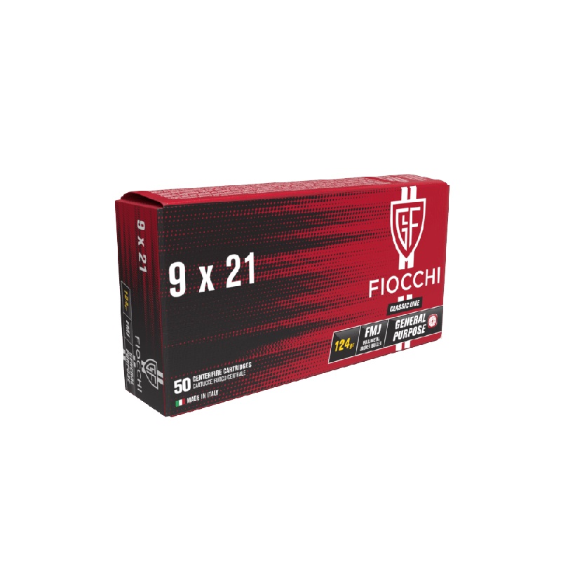 Cartucce - marca FIOCCHI - modello Fmj - calibro 9x21 - CARTUCCE PER PISTOLA - CARTUCCE PER IL TIRO 4123