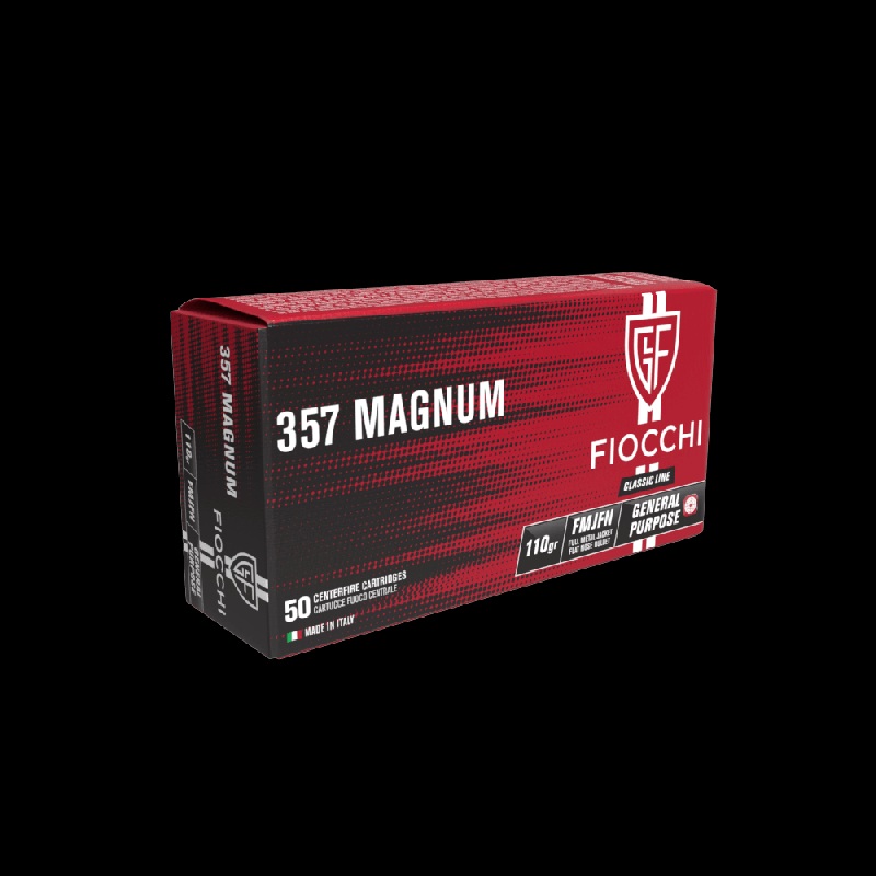 Cartucce - marca FIOCCHI - modello FMJFN 110 - calibro 357MAG - CARTUCCE PER PISTOLA - CARTUCCE PER IL TIRO 4156