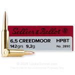 Cartucce - marca SELLIER & BELLOT - modello 2890 HPBT 142grs  9,2g - calibro 6,5 CREEDMOR - CARTUCCE PER CARABINA - CARTUCCE PER IL TIRO